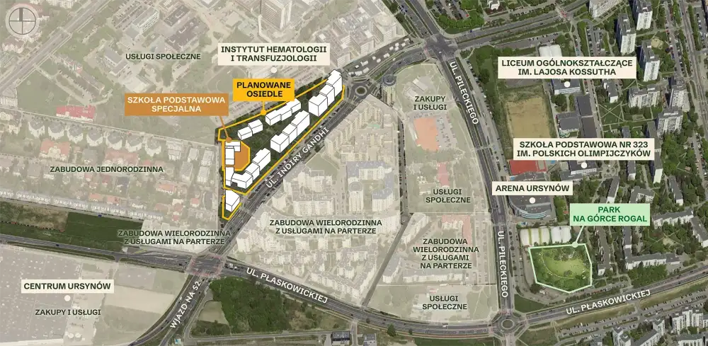 Lokalizacja inwestycji Nowa Alternatywa, Warszawa Ursynów